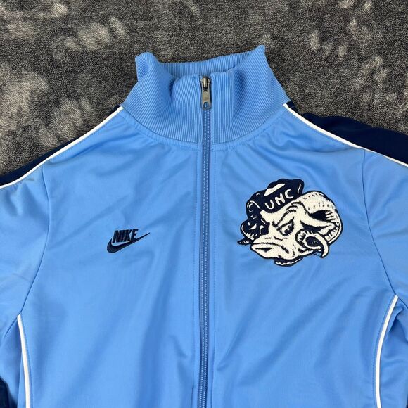 Nike UNC Chapel Hill Rameses Embroidered Full Zip Jacket Blue Swoosh Men's M - Picture 2 of 12